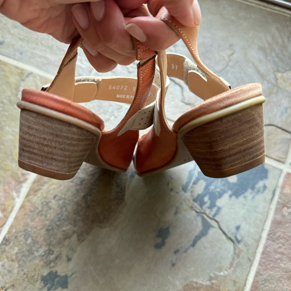 Anthropologie FIDJI Leather Mary Jane Slingback Heels EU 37 - Picture 8 of 14